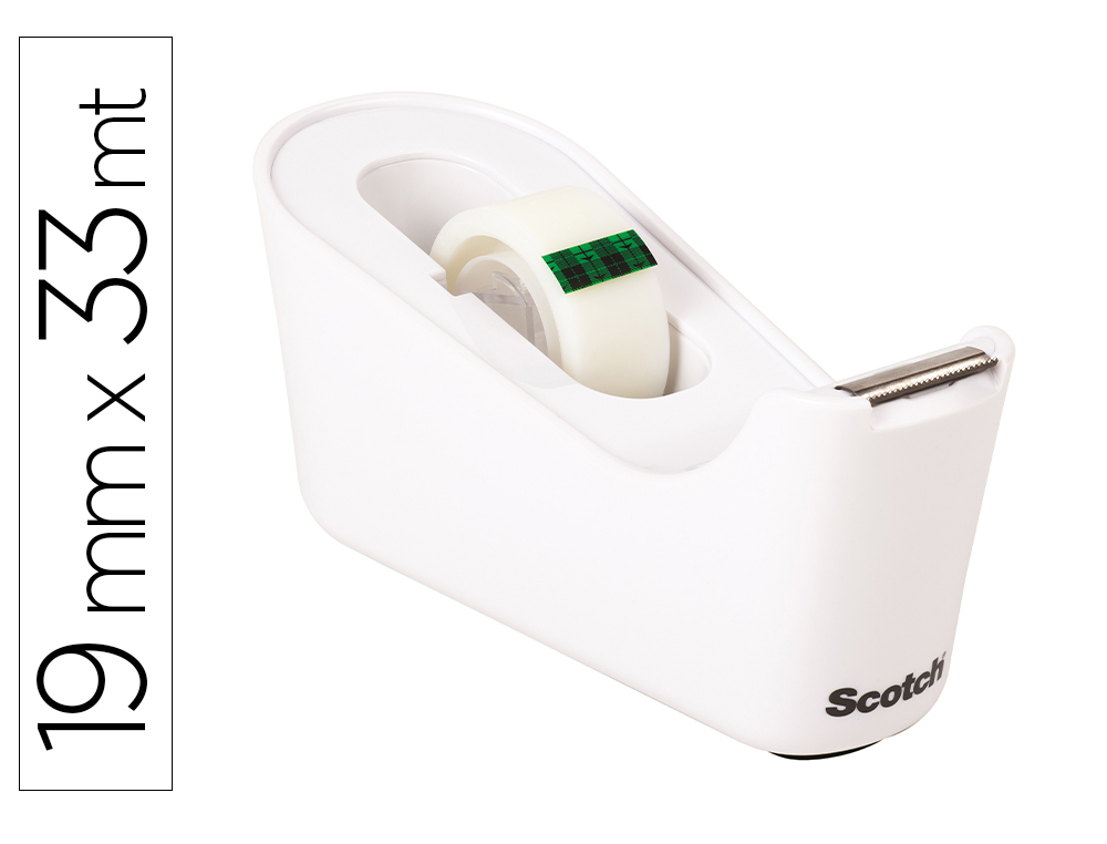 DEVIDOIR SCOTCH C18 BLANC + ROULEAU SCOTH MAGIC TAPE      19MMX33M