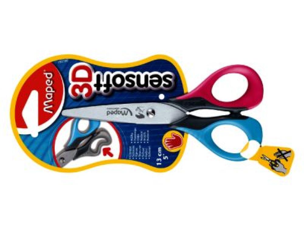 CISEAUX MAPED SENSOFT 13CM GAUMaped Ciseaux SFT 13.5CM Gauch, Enfant, Dcoupe droite, Unique, Multicolore, Orange, Acier