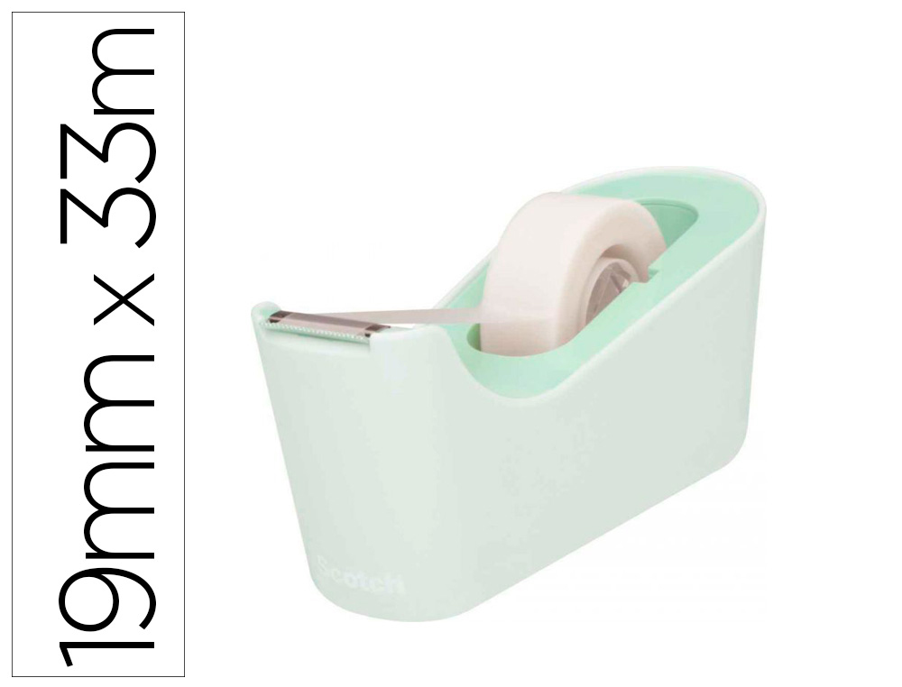 DVIDOIR RUBAN ADHSIF SCOTCH C18 COLORIS MENTHE ROULEAU MAGIC INVISIBLE 19MMX33M