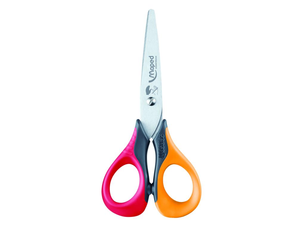 CISEAUX MAPED SENSOFT 13CM GAUPAIRE DE CISEAUX MAPED SENSOFT 3D 13CM - GAUCHER