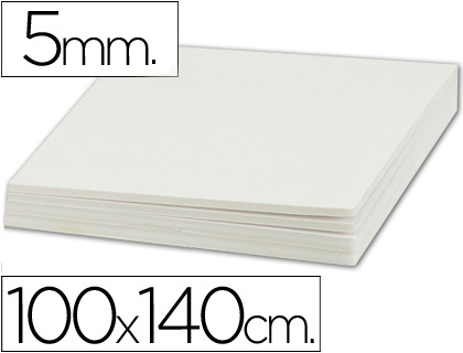 CARTON ENTRECOLLE LIDERPAPEL 100X140CM EPAISSEUR 5MM       UNICOLORE BLANC
