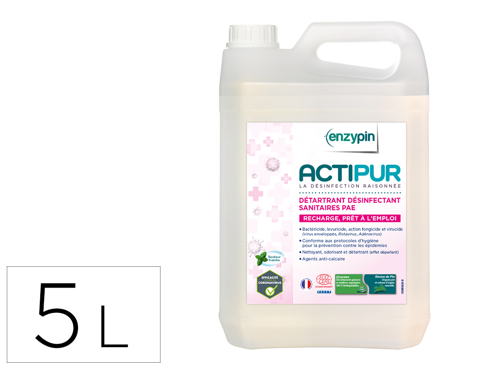 DETARTRANT DESINFECTANT ENZYPIN ACTIPUR SANITAIRES 5L