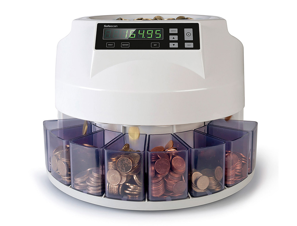 COMPTEUSE ET TRIEUSE PIECES SAFESCAN S1250 VITESSE COMPTAG300 PIECES/MIN 8 BACS DE      RECUPERATIONS ECRAN DIGITAL
