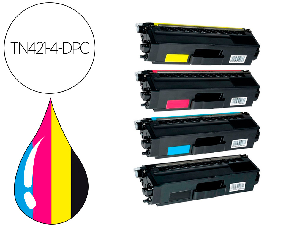 CARTOUCHE BROTHER COMPATIBLE JET D'ENCRE TN421 MULTIPACK