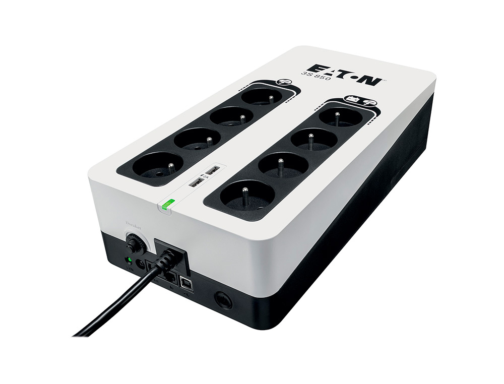 ONDULEUR EATON 3S 850VA/510WPUISSANCE 850 VA /  510W 4 PRISE AVEC AUTONOMIE   ET PARAFOUDRE 4 PRISES AVEC