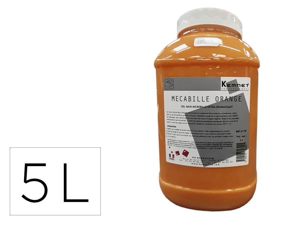 GEL COLDIS SANS SOLVANT POUR LES MAINS A BASE DE           MICRO-BILLES POT 5L