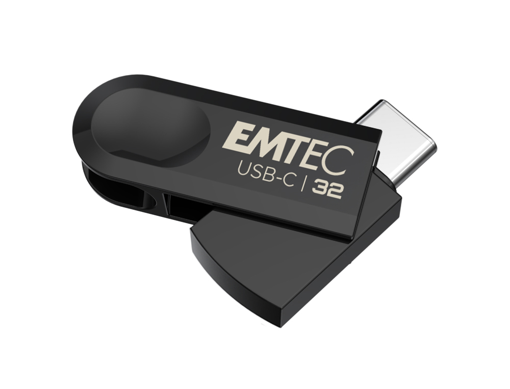 CLE USB EMTEC 3.2 TYPE-C SINGLE C280 32GB COLORIS NOIR
