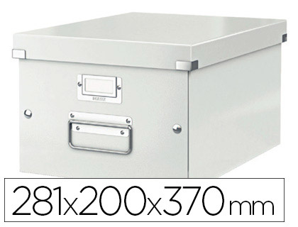 BOTE ARCHIVES ESSELTE CLICK&STORE WOW POLYPROPYLNE LAMIN 281X200X370MM POIGNE TRANSPORT COLORIS BLANC