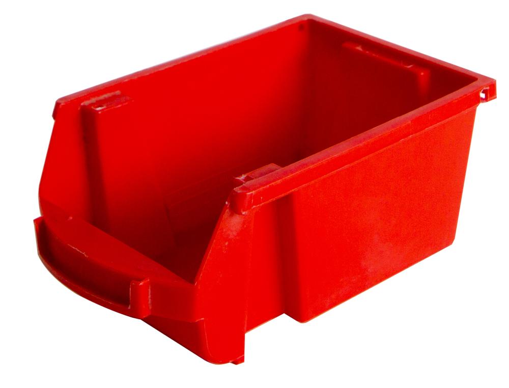 BAC A BEC VISO POLYPROPYLENE SUPERPOSABLE PORTE-ETIQUETTE  150X126X235MM COLORIS ROUGE