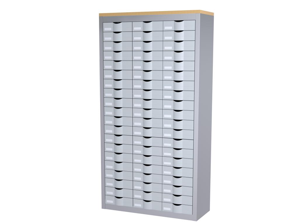 ARMOIRE 3COL/60TIR GS ALU/HET ARMOIRE  3  COLONNES