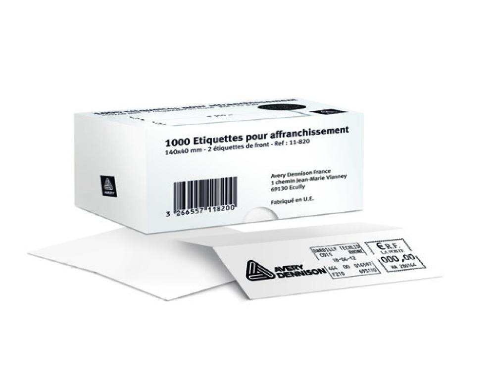 ETIQ.AFFRANCH. 140X40MM 1/FR BBOTE DE 1000 TIQUETTES POUR AFFRANCHISSEMENT - 14 x 4 CM - 1/P