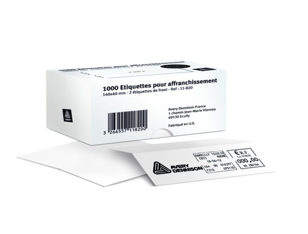 ETIQ AFFRANCH.170X45MM 1/FR B/BOTE DE 1000 TIQUETTES POUR AFFRANCHISSEMENT - 17 x 4,5 CM - 1/P