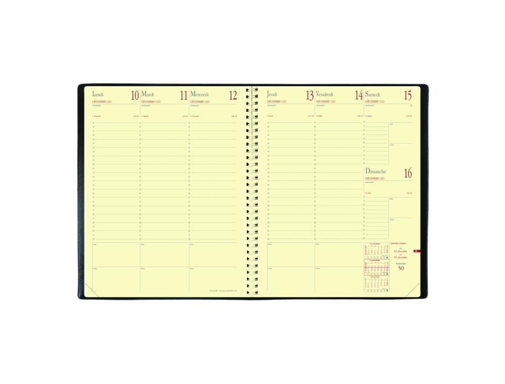 AGENDA CIVIL - QUO VADIS - MANAGER 21X27CM - IMPALA NOIR