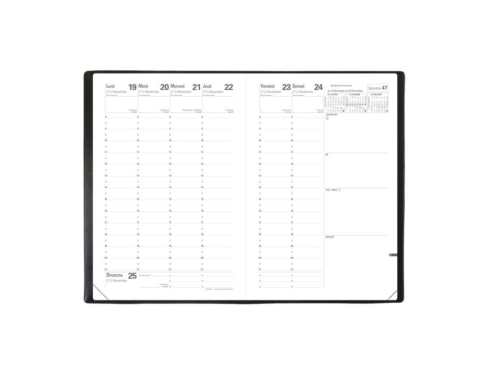 AGENDA QV MINISTRE IMPALANOIR AGENDA MINISTRE - 16X24CM - IMPALA NOIR