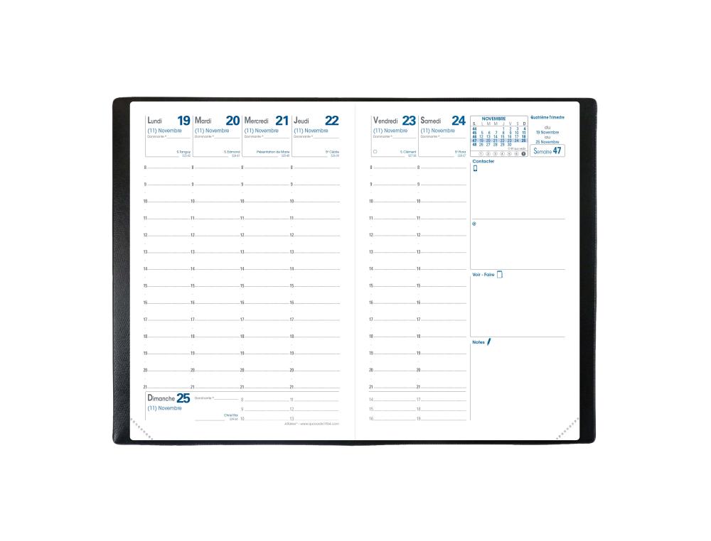 AGENDA AFFAIRES - 10X15CM - IMPALA NOIR