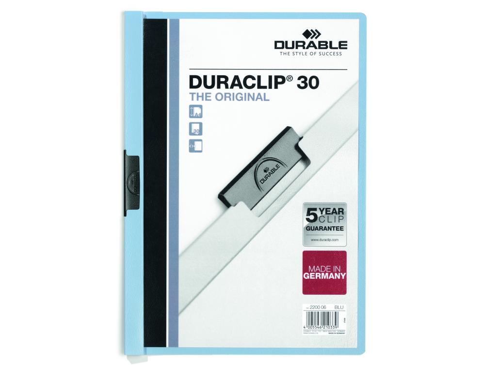CHEMISE A CLIP DURACLIP 3MMBLECHEMISE  CLIP BLEUE A4 DURACLIP 3MM DURABLE