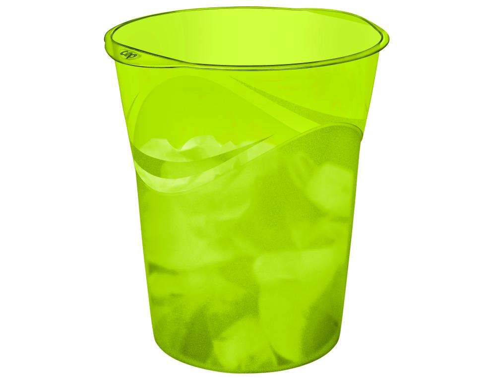 CORB.PAPIER 14L CEPPRO HAPPY VCORBEILLE  PAPIER HAPPY - COLORIS VERT BAMBOU