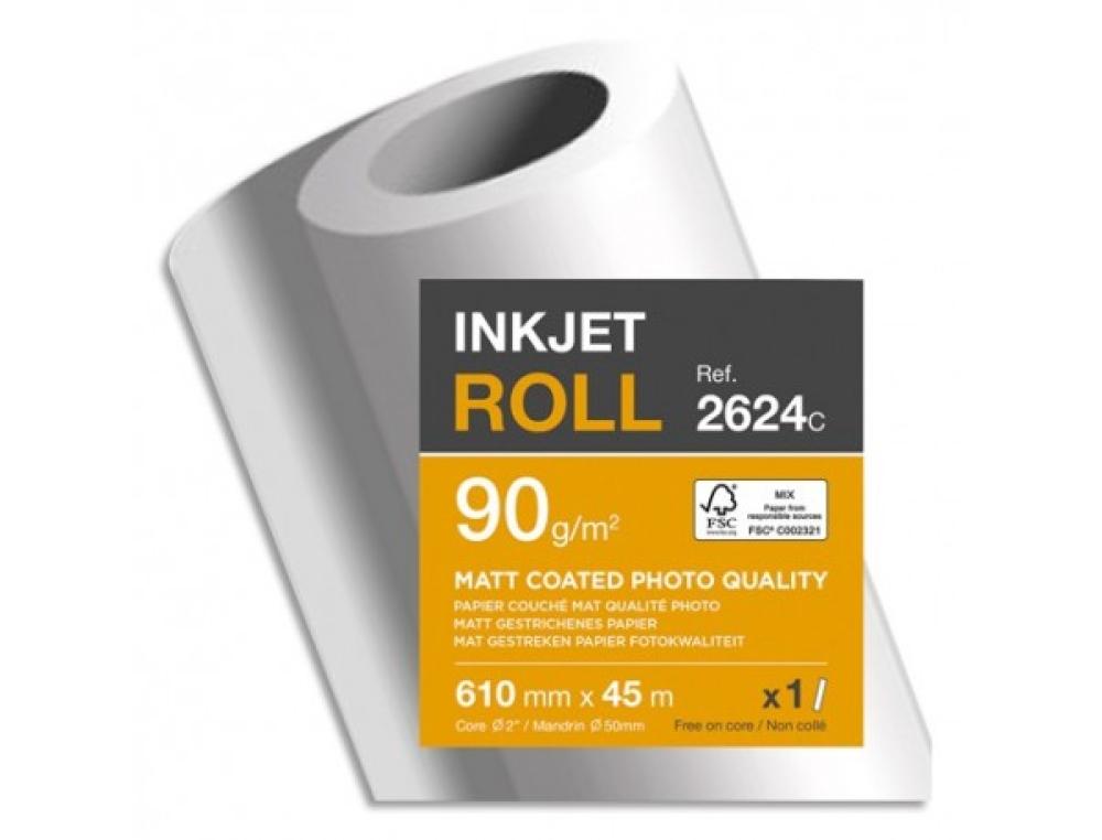 BOB.TRACEUR COUCH.90G 45MX610MBOBINE PAPIER COUCH MAT 90 G - 45 M x 610 MM