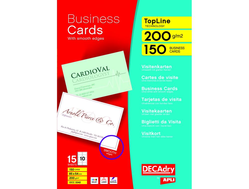 CARTES DE VISITE OCC 3342 CARRCARTES DE VISITE - TOPLINE - LASER / ENCRE - 200 g