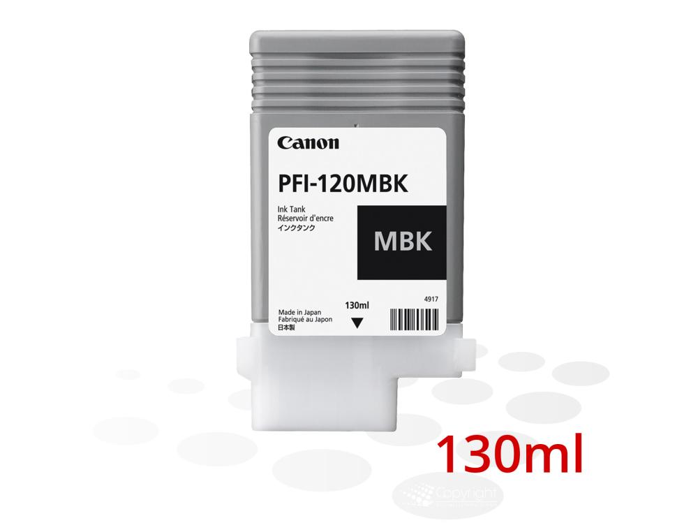 CART.CANON PFI-120MBK 130ML CARTOUCHE JET D'ENCRE CANON PFI-120MBK 2884C001 NOIRE MAT 130ML