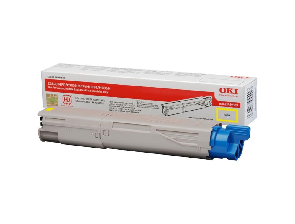 CART.OKI C3520 JAUNE 2500P TONER JAUNE OKI 43459369