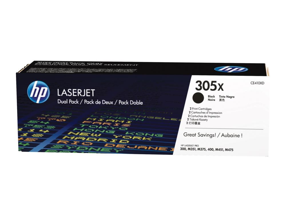 CART.LASER HP 305X NOIR BI-PACTONER HP 305X - Pack de 2