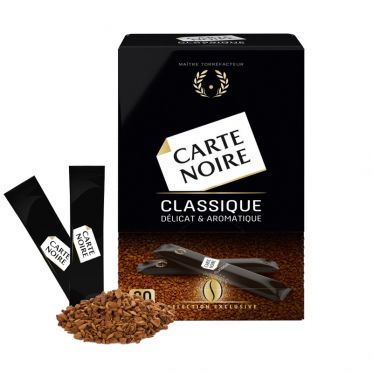 BOITE 80 STICKS SOLUBLES CAFE CARTE NOIRE LAVAZZA