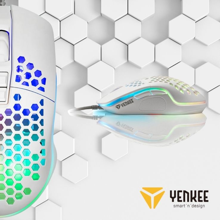 SOURIS GAMING SHOTGUN WHITE RGB 6400DPI