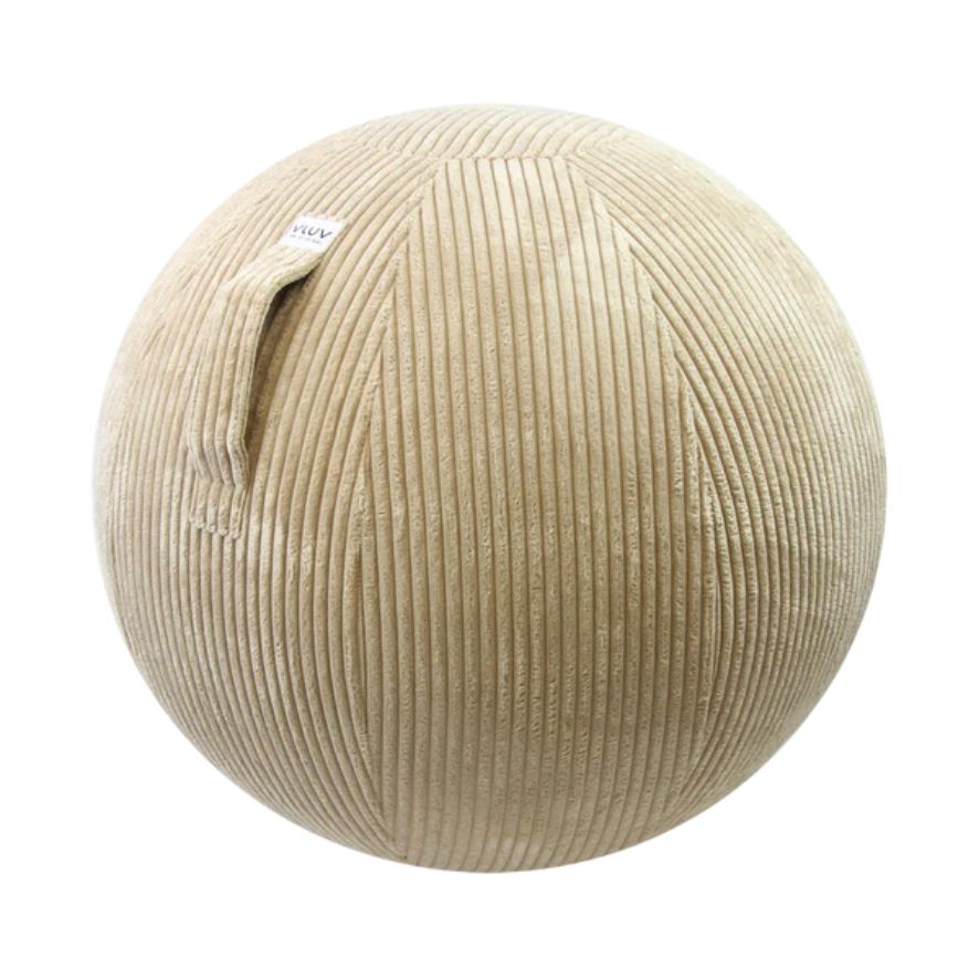BALLON D'ASSISE EN VELOURS BEIGE 60-65CM