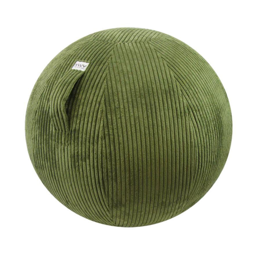 BALLON D'ASSISE EN VELOURS OLIVE 50-55CM