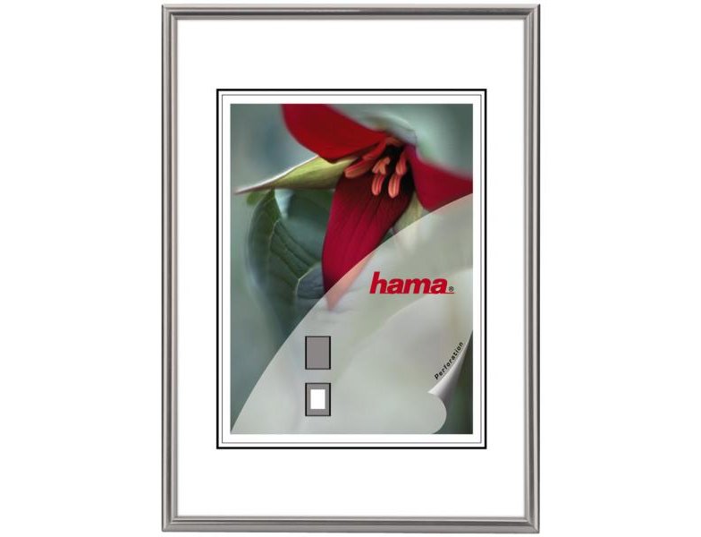 CADRE PHOTO A4 AVEC PASSE PARTOUT BORD ARGENT