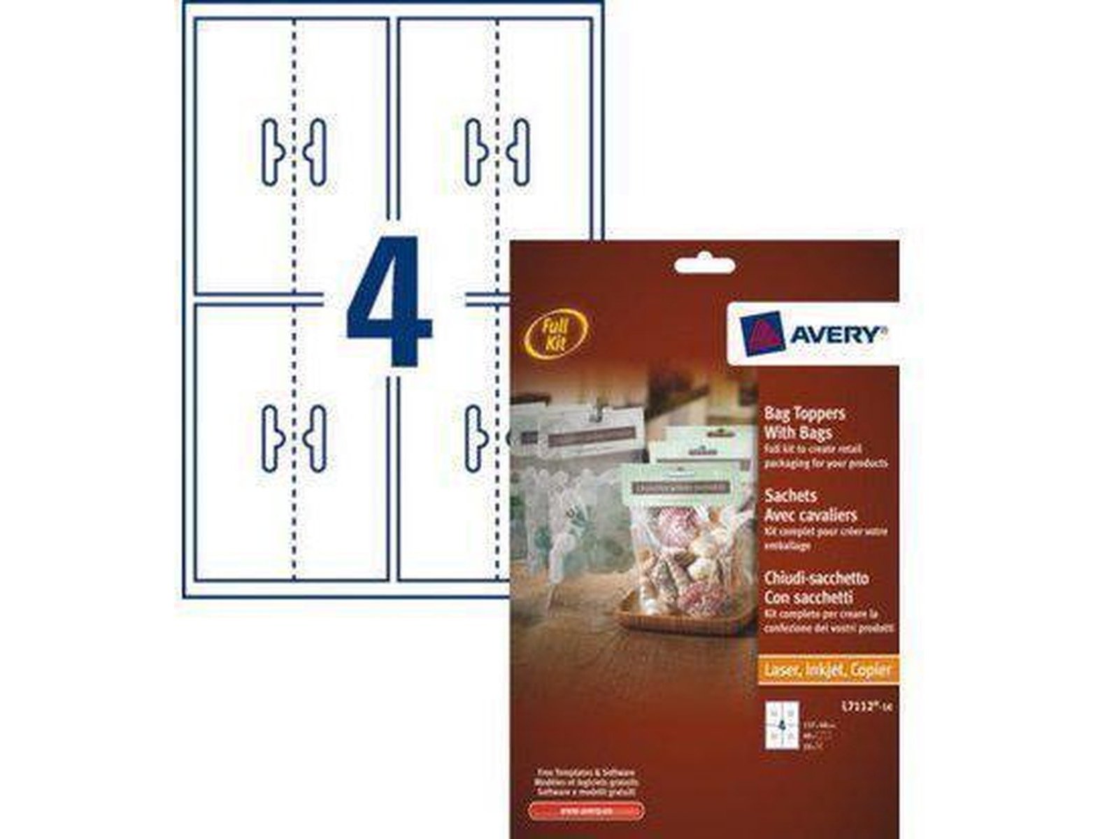 40 SACHETS IMPRIMABLES 137X48 ADH