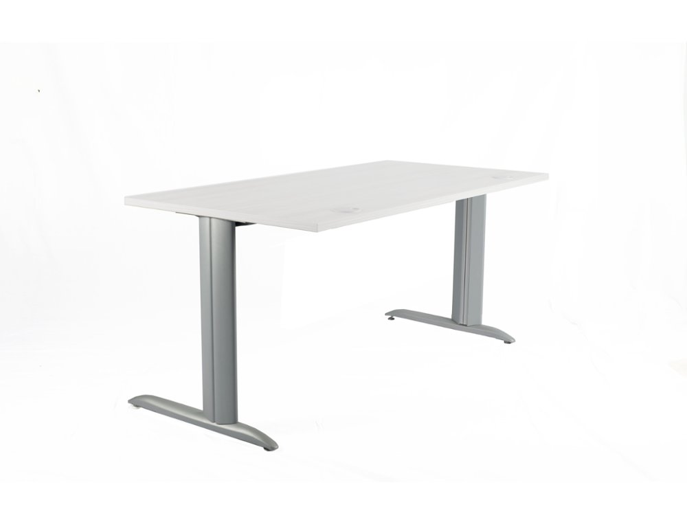 BUREAU DROIT 120X60 CM BLANC GAMME PRATIC (PACK)