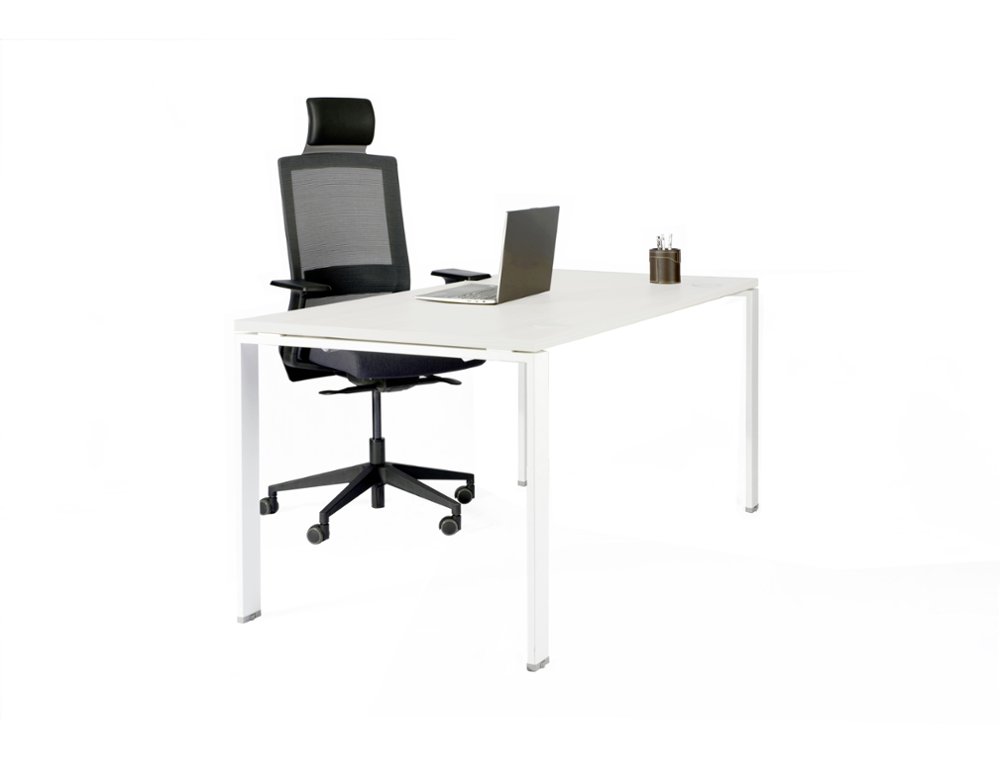 BUREAU DROIT 120X60CM BLANC GAMME WORK (PACK)