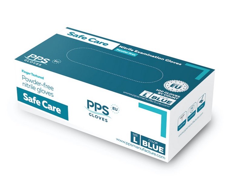 B/100 GANTS NITRILE NON POUDRE TAILLE M