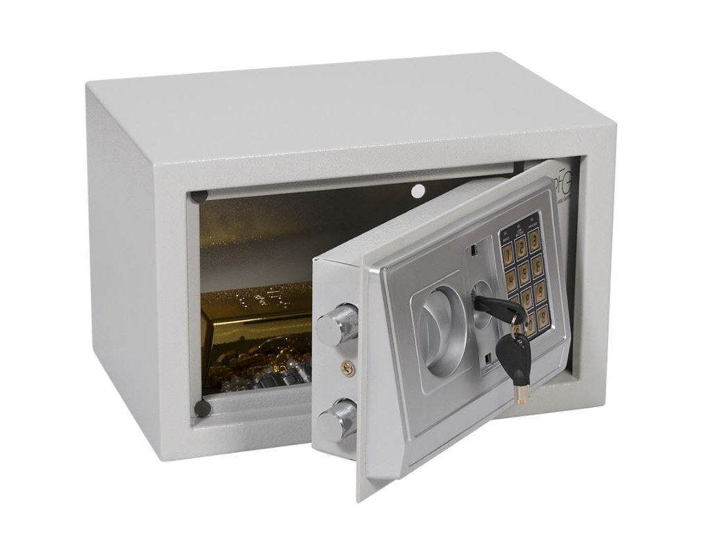 COFFRE FORT CLEF+CODE 31X20X20 +RESISTANCE AU FEU