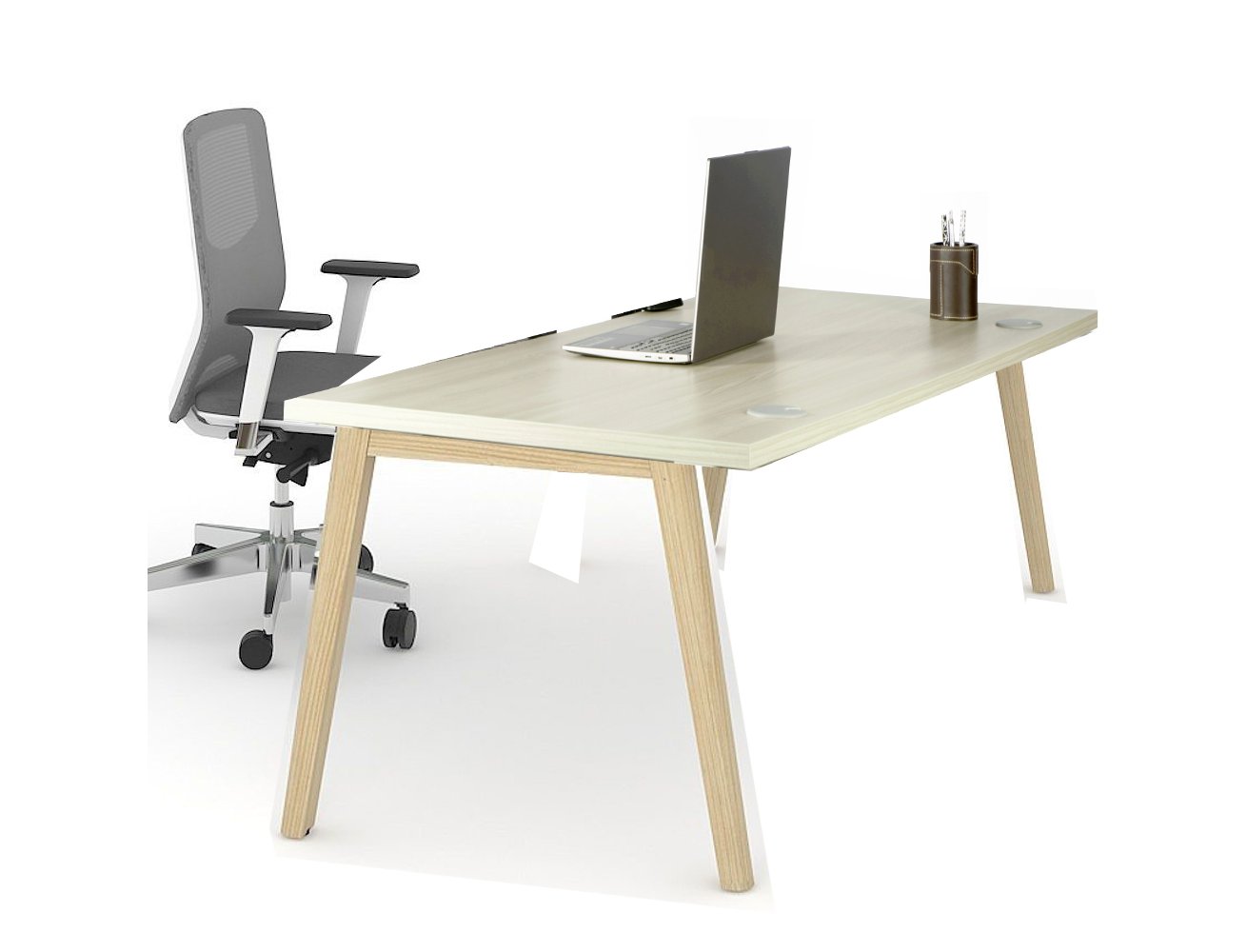 BUREAU DROIT 120X60CM ACACIA GAMME SCANDINAV (PACK)