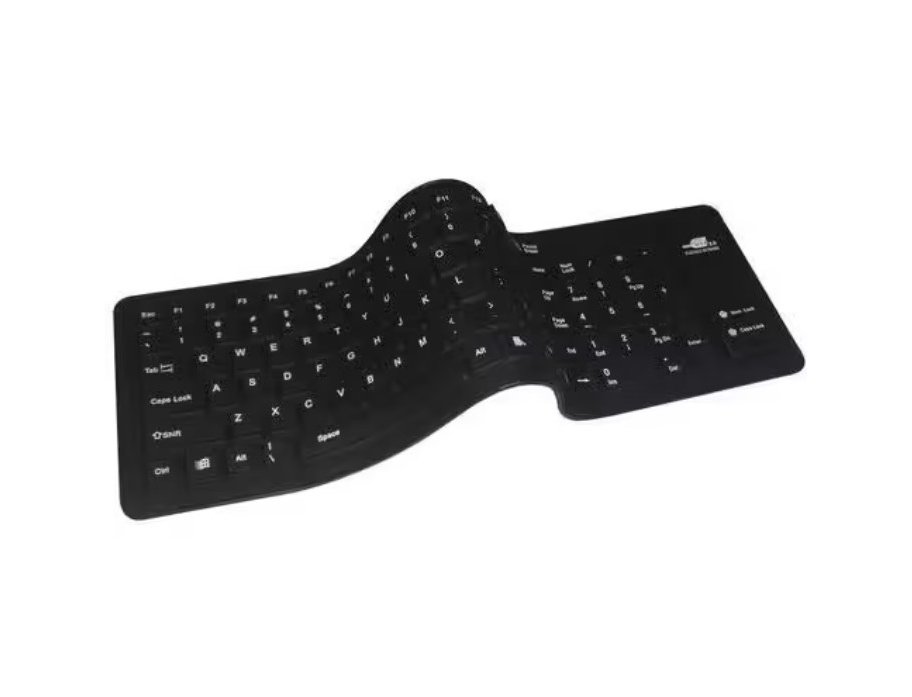 CLAVIER FLEXIBLE USB ETANCHE AZERTY NOIR
