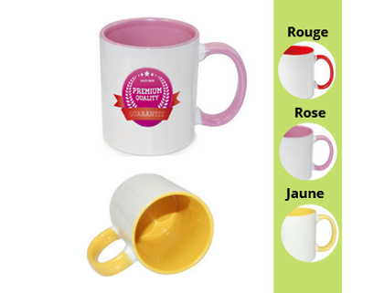MUG 330 ML BLANCHE INTERIEUR COULEUR - COULEUR A DEFINIR (MARQUAGE INCLUS)