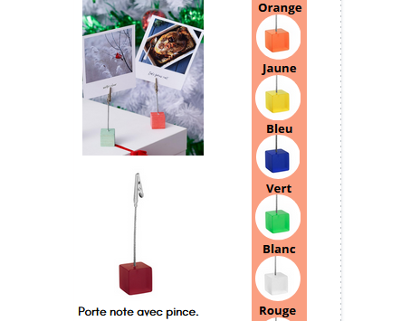 PORTE NOTE AVEC PINCE 25X120X25 - COULEUR A DEFINIR (MARQUAGE INCLUS)