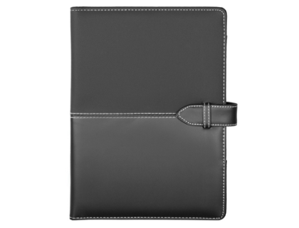 CONFERENCIER PORTE BLOC A5 DUONOTE NOIR (MARQUAGE INCLUS)