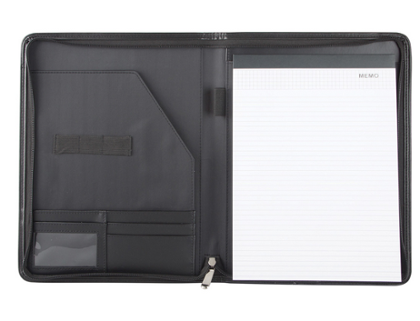 CONFERENCIER POTE BLOC A4 DUONOTE AVEC FERMETURE ECLAIR (MARQUAGE INCLUS)