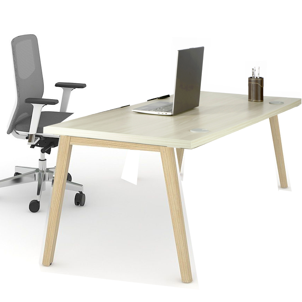 BUREAU DROIT 140X80CM ACACIA GAMME SCANDINAV (PACK)