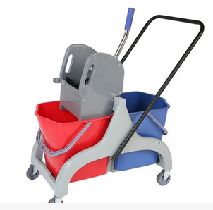 CHARIOT DE MENAGE DOUBLE SEAU 2X23L